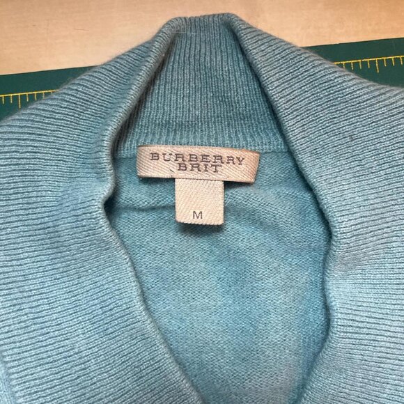 Seafoam Cashmere Burberry Sweater - Picture 7 of 9